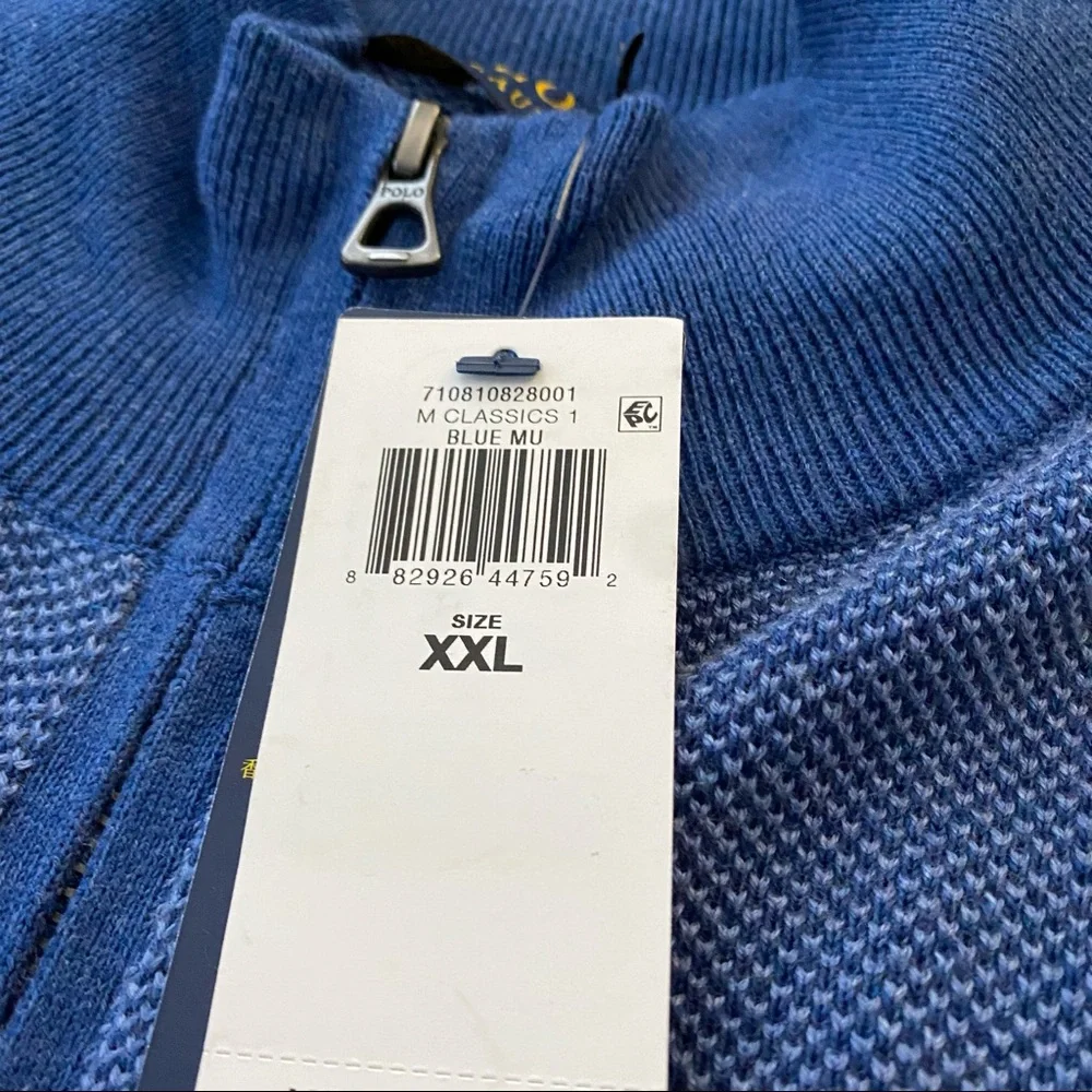 Polo Ralph Lauren Full-Zip Sweater Vest |Blue | NEW with tags | Men’s 2XL XXL